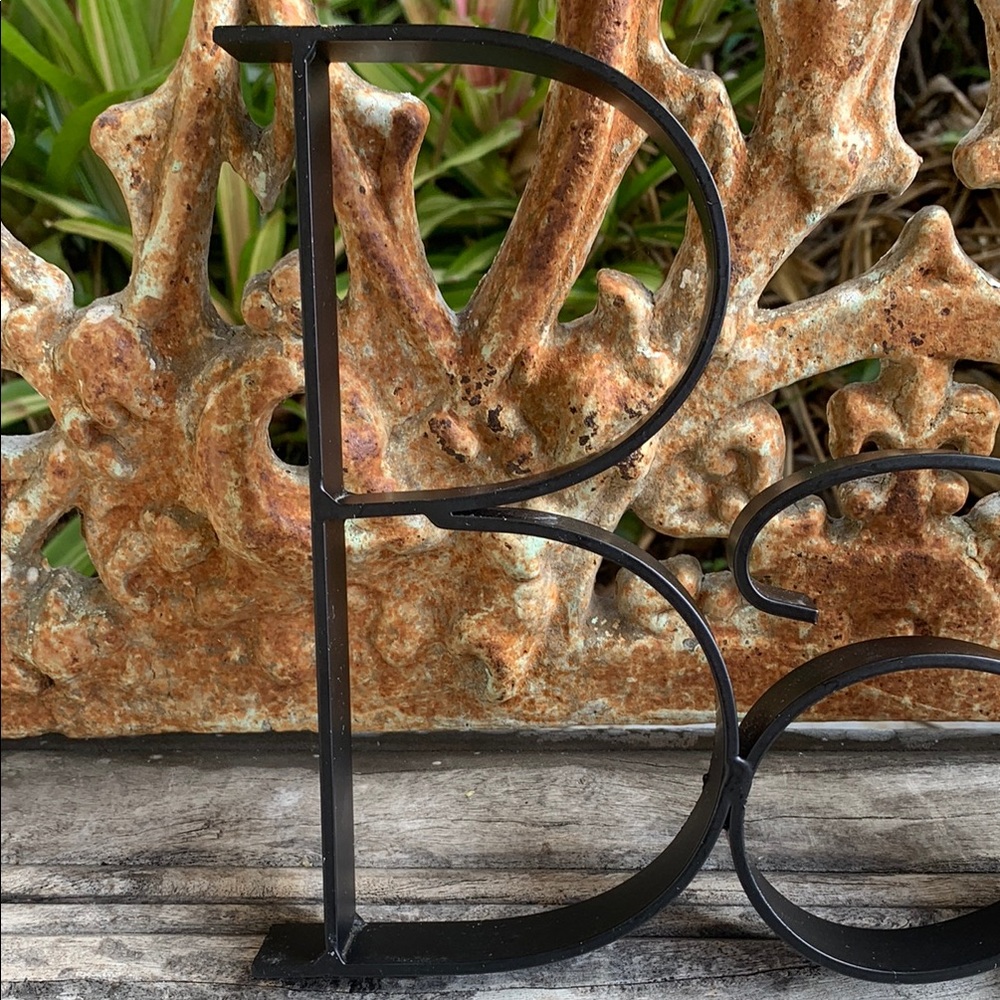 Black Heavy Metal / Wrought Iron Typeset Bath Sign - Picture 7 of 9